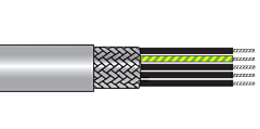 Alpha EcoFlex PUR  Braid Shielded Multiconductor Cable - 20 AWG 12 Conductor - Slate - 100 ft