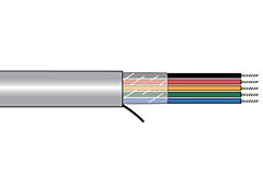 Alpha Xtra-Guard&reg;1 Unshielded Multiconductor Cable - 20 AWG 8 Conductor - Slate - 300V - 100 ft