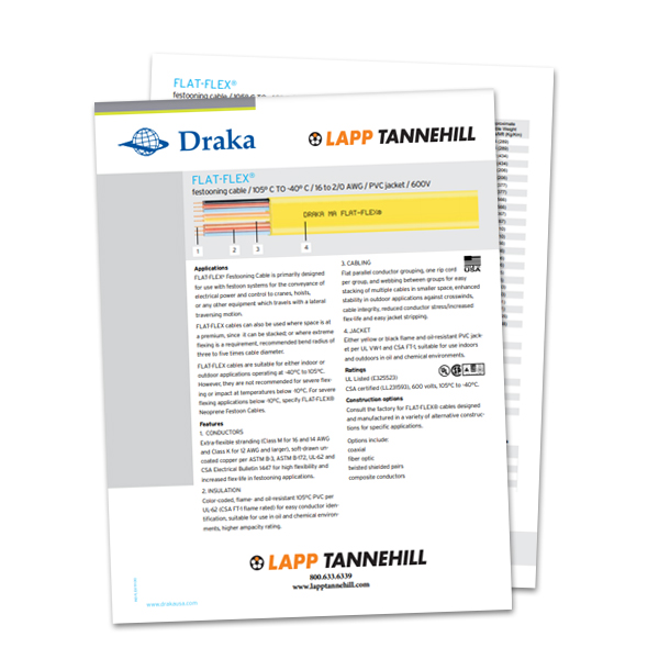 FLAT-FLEX Festoon Cable Spec Sheet